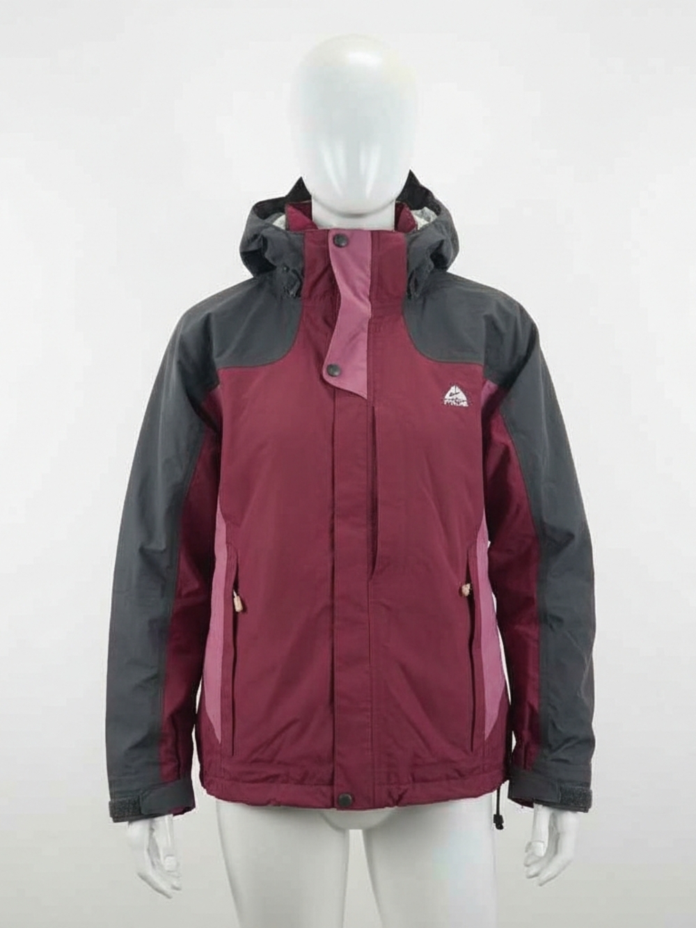 Vtg Nike ACG 3 Snowboarding Jacket Womens L Zip Off Hood Hard Shell Gorpcore